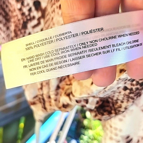 Band of Gypsies Brown‎ Snake Print Lightweight Jacket Size Large - Picture 5 of 12